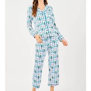 NEW MARY SQUARE charlotte pajama set in merry marchers